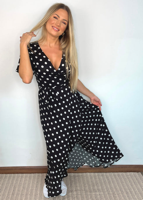The Maxi Wrap Dress - City Polka dubai outfit dress brunch fashion mums